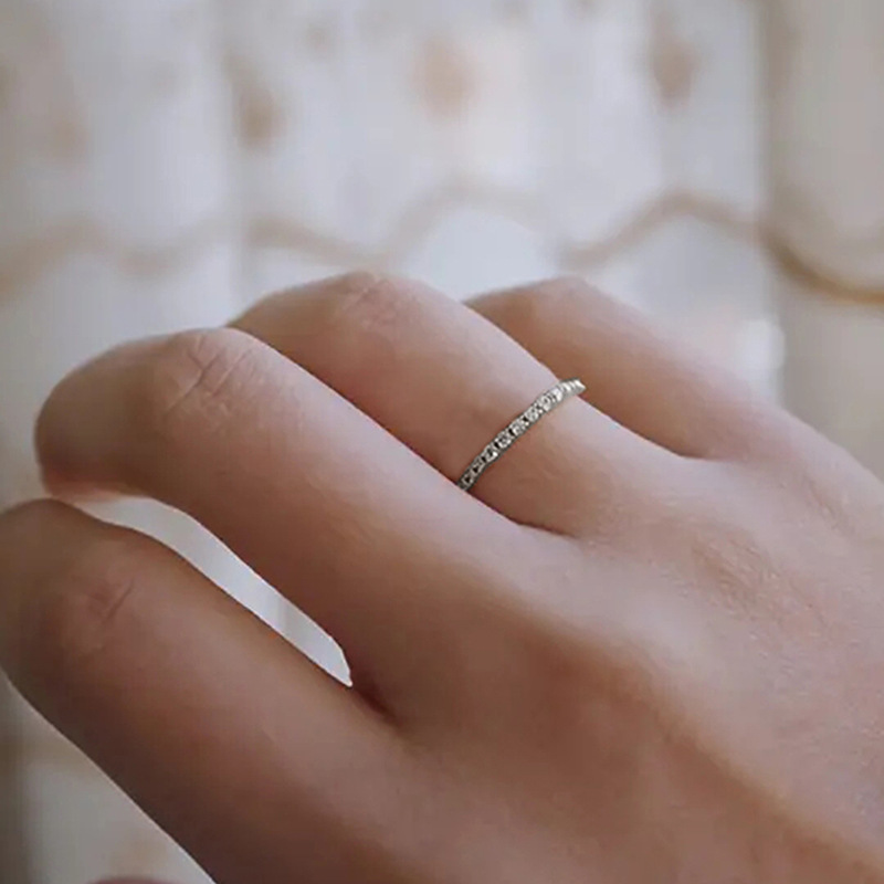 Elegant Stackable Zirconia Eternity Rings for Women